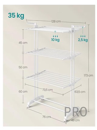 Secadora de ropa vertical de 4 niveles