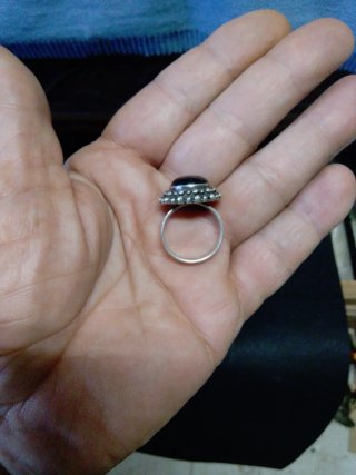 Anillo Plata Antigua Onix Negro