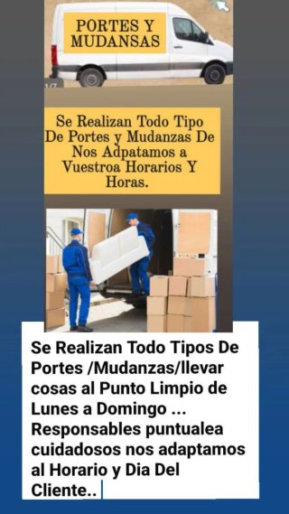 Se hace portes mudanzas