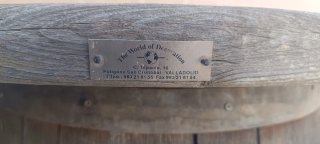 Barril mesa-barra exterior madera Usada en terraza