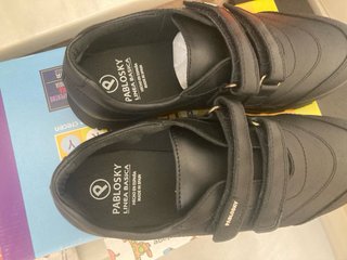Zapatos Pablosky Escolares Velcro Negro