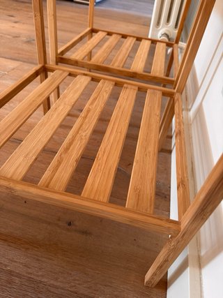 Mesitas auxiliares de Madera y cristal