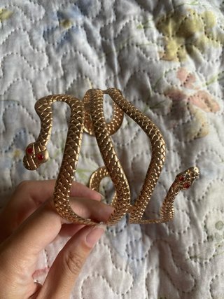 Brazalete Serpiente Dorado ajustable