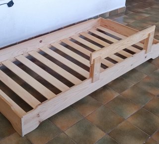 Somier Cama Montessori Lufe Madera Natural