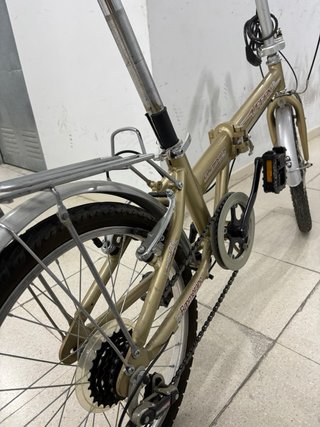 Bicicleta Plegable Urban Dorada boomerang