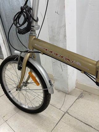 Bicicleta Plegable Urban Dorada boomerang