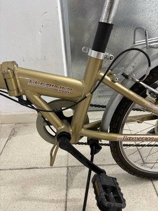 Bicicleta Plegable Urban Dorada boomerang