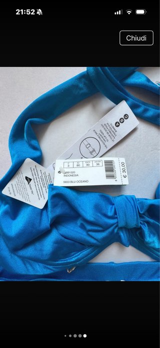Costume da bagno Golden Point blu taglia M
