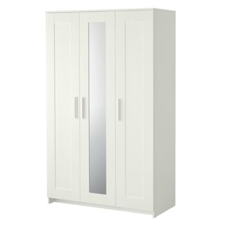 Armario 3 puertas blanco con espejo