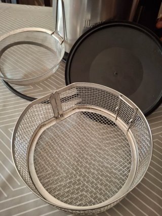 Freidora agua y aceite con filtro