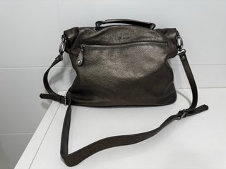 Bolso Okapi de Piel Marrón y Dorado