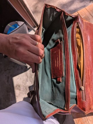Lotto 3 Pezzi Vintage Pelle Vera: Valigia 24 Ore