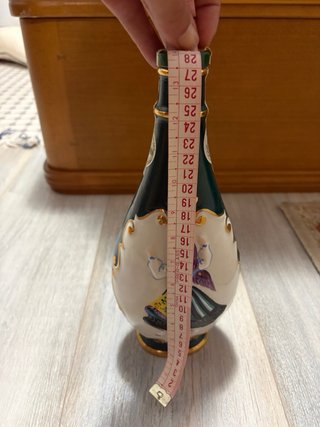 Botella Cerámica Vintage Decorada