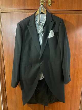 Traje de chaqué negro hombre