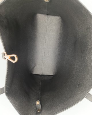 Bolso Tote Negro Cuero Genuino Trabajo Laptop 15.6