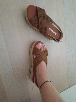 Sandalias Refresh Marrones Plataforma