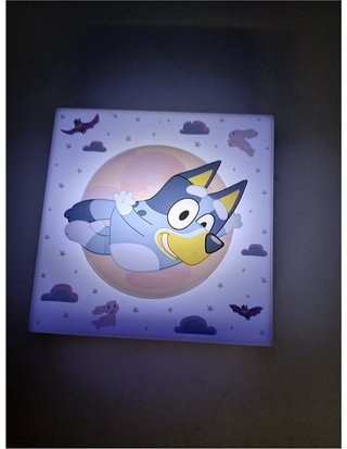 Paladone Bluey Lámpara nocturna con sensor automático - brillo ajustable - luz led adhesiva para pared - funciona con pilas - para d
