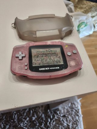 Game Boy Advance Rosa + Mario Kart+ funda