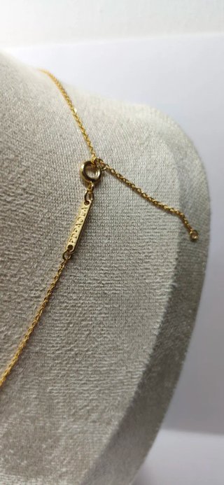 Collar Letra A Plata Baño Oro Circonita