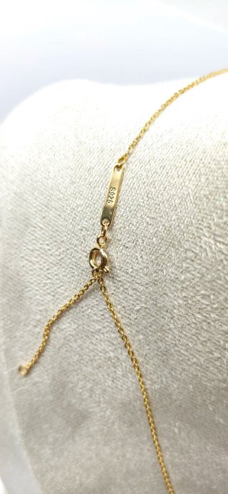 Collar Letra A Plata Baño Oro Circonita