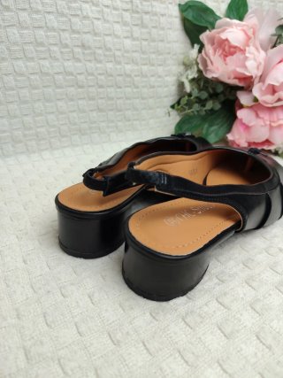 Zapatos Tabi Destalonados Negros 38