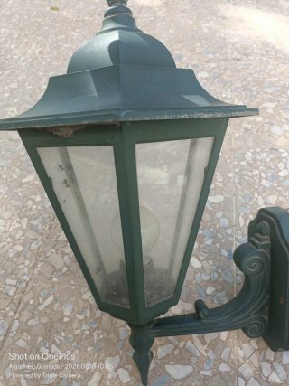 Farola exterior verde