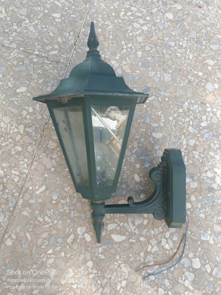 Farola exterior verde