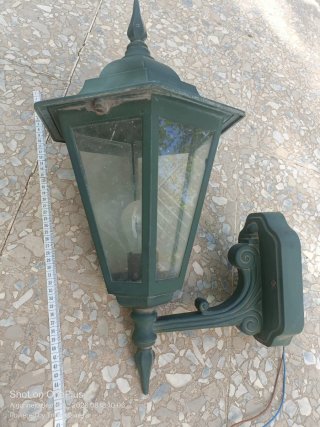 Farola exterior verde