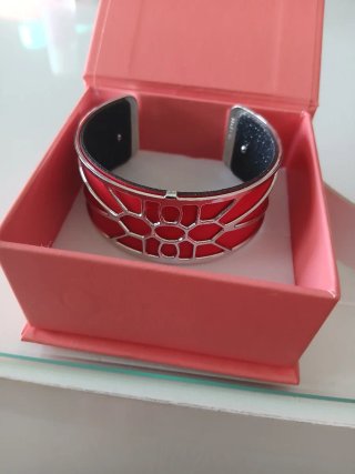 Pulsera Intercambiable Roja y Plateada
