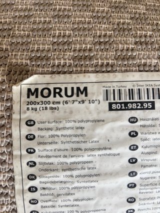 Alfombra grande beige Morum Ikea