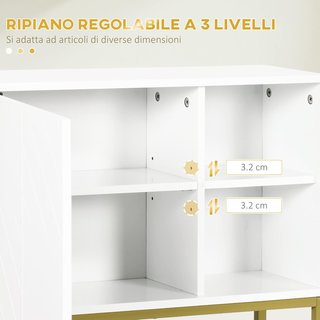 Armario de Baño Ahorra Espacio de 2 Niveles, Montaje en Pared con Estantes Abiertos en MDF Blanco, 60X20X51 Cm