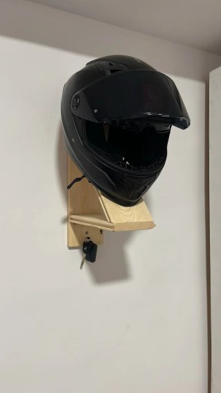 Soporte Pared Casco Moto +llave