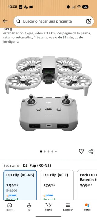 DJI Flip con batería extra