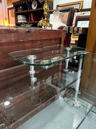 Escritorio de Cristal y Acero cromado