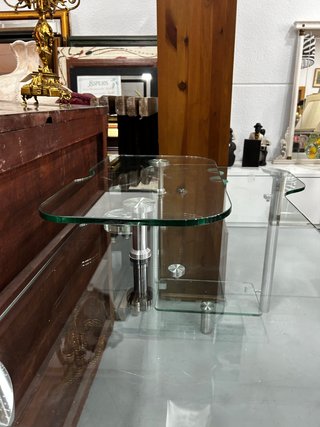 Escritorio de Cristal y Acero cromado