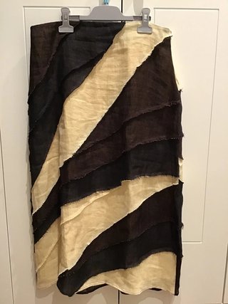 Falda Massimo Dutti Beige/Marrón Talla L