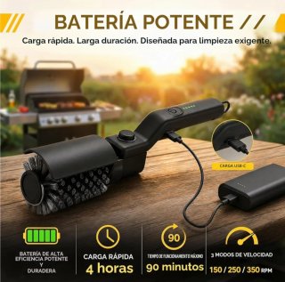 Cepillo Eléctrico Barbacoa Batería