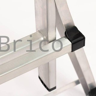 Escalera Telescópica Articulada Aluminio 4+4 Pestaña