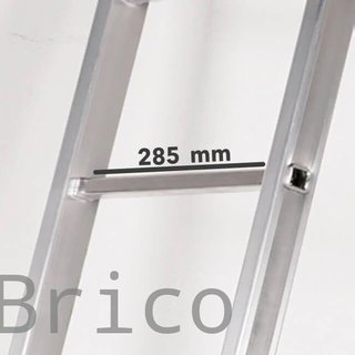Escalera Telescópica Articulada Aluminio 4+4 Pestaña