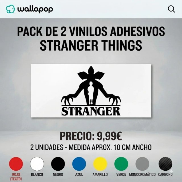 2 Vinilos Adhesivos Stranger Things Demogorgon
