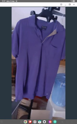 Polo Massimo Dutti Caballero Lila Talla XL