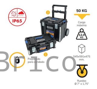 Conjunto Modular 2 Cajas Herramientas Alyco 129625