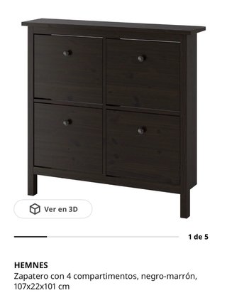 Zapatero IKEA HEMNES 4 compartimentos