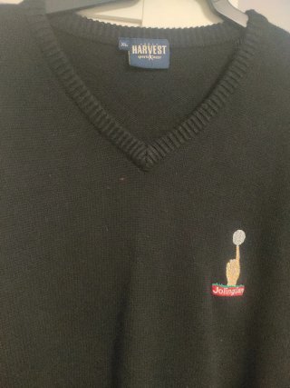 Jersey Harvest V-Neck Negro Talla XL