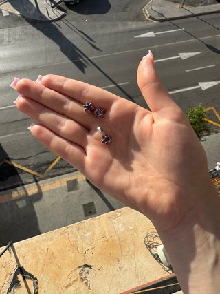 Conjunto Plata Flor Amatista