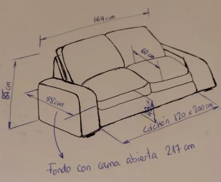 Sofá Cama Kivik 2 Plazas Gris