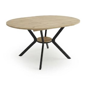 Mesa redonda extensible madera y metal