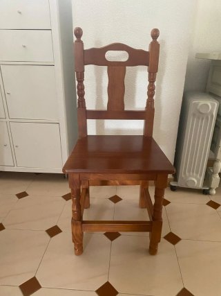 Conjunto 4 Sillas Madera Provenzal