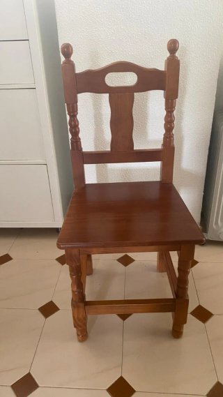 Conjunto 4 Sillas Madera Provenzal