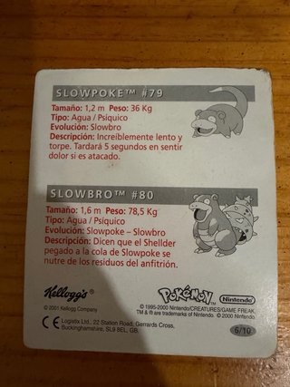 Pokemon Slowpoke Carta